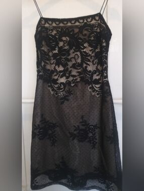 Vintage Y2K Black Lace Sheer Slip DressSpaghetti Strap Mini – Coquette Goth Rom